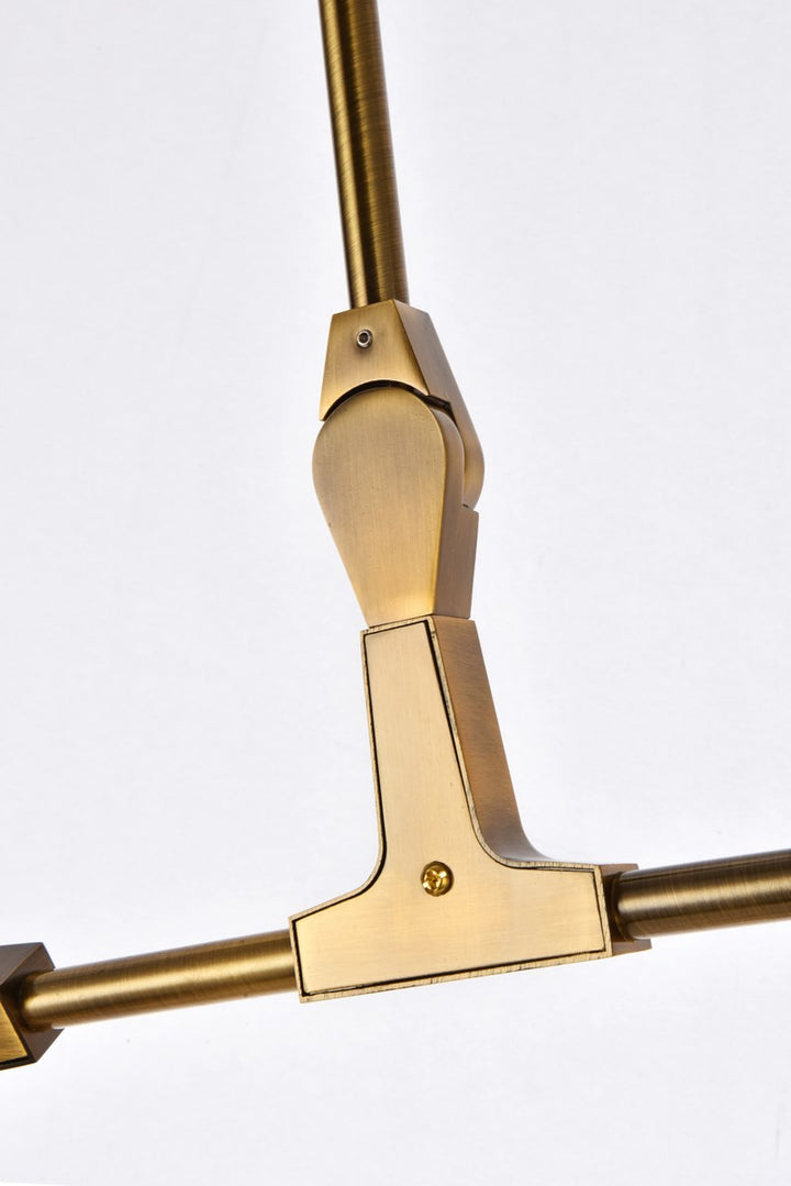 9 Lights Brass Chandelier