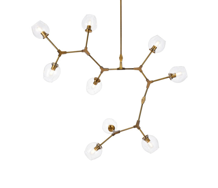 9 Lights Brass Chandelier