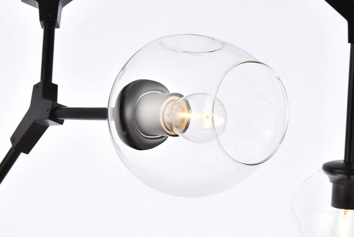 9 Lights Black Chandelier