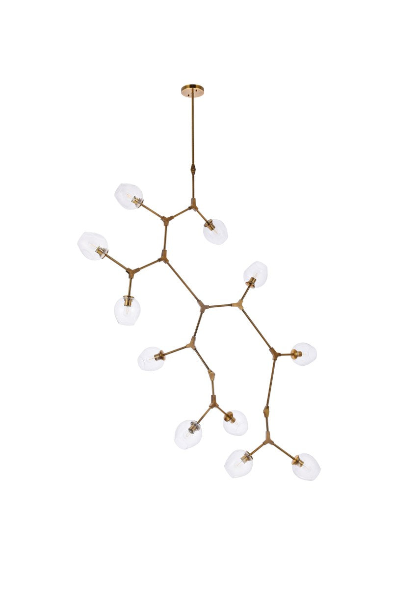 11 Lights Brass Chandelier