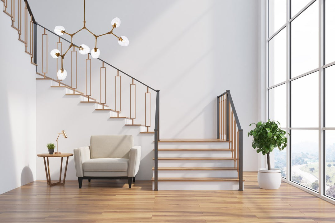 7 Lights Brass Chandelier