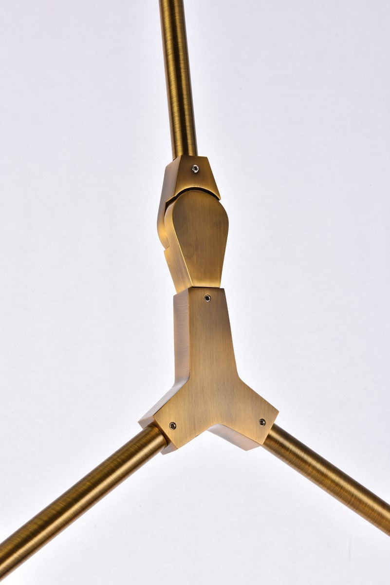 5 Lights Brass Chandelier