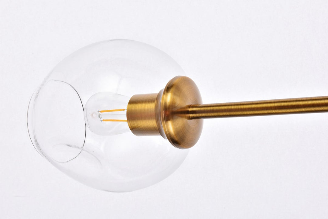 5 Lights Brass Chandelier