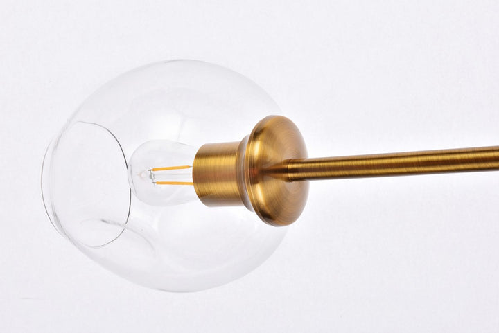 5 Lights Brass Chandelier