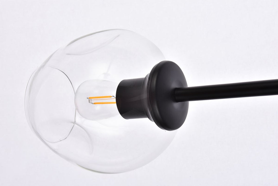 5 Lights Black Chandelier