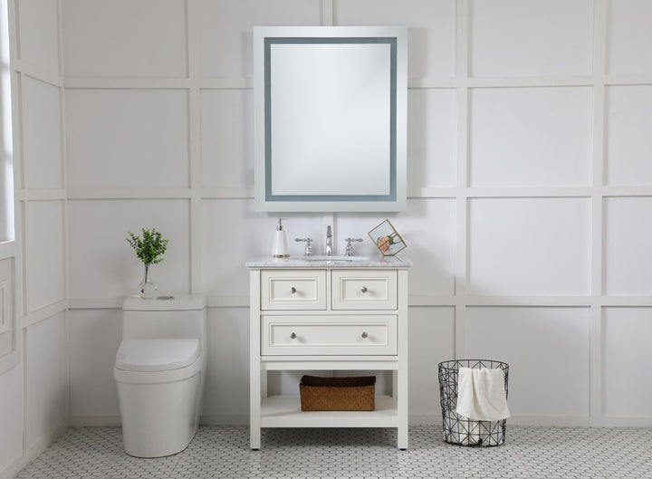 Hardwired Led Mirror W30 X H36 Dimmable 5000K