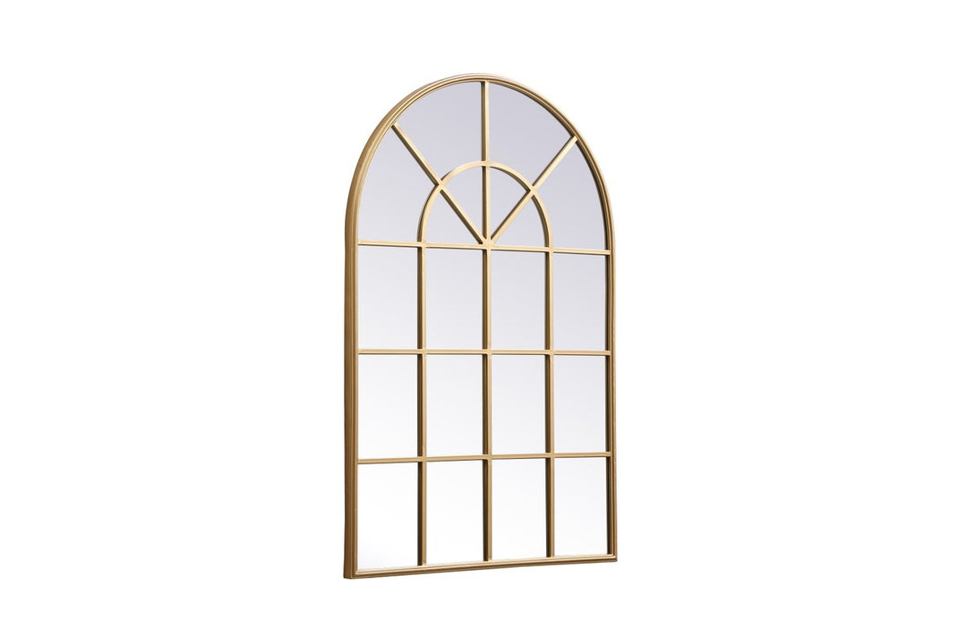 Metal Frame Rectangle Mirror 14X28 Inch In Brass