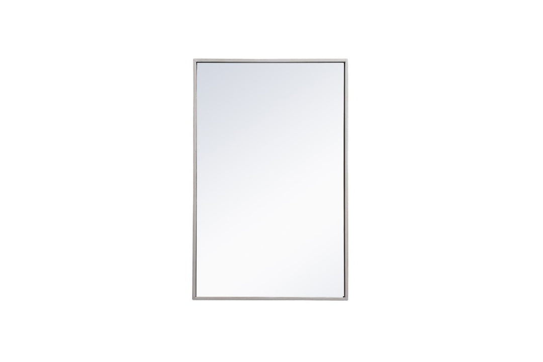 Metal Frame Rectangle Mirror 18X28 Inch In Silver by Elegant Decor