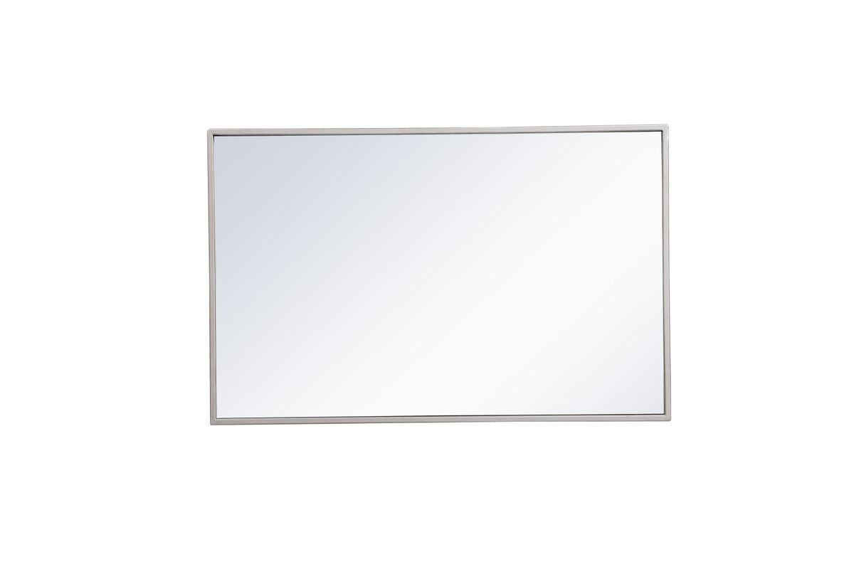 Metal Frame Rectangle Mirror 18X28 Inch In Silver