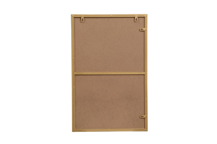 Metal Frame Rectangle Mirror 18X28 Inch In Brass