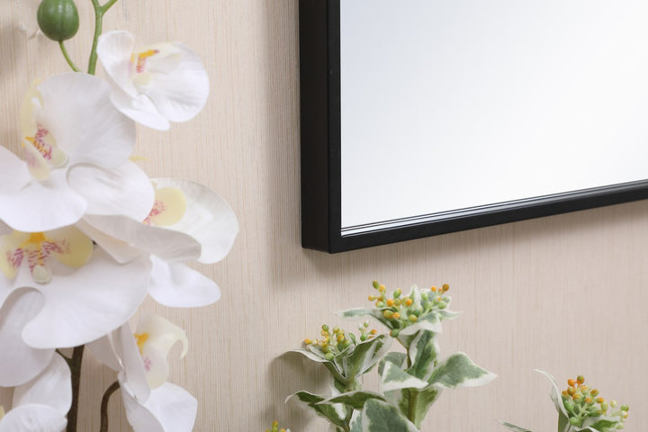Metal Frame Rectangle Mirror 18X28 Inch In Black