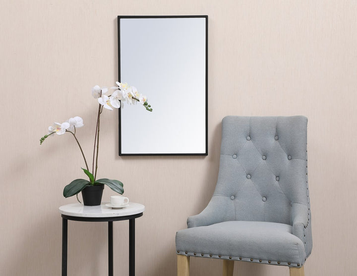 Metal Frame Rectangle Mirror 18X28 Inch In Black
