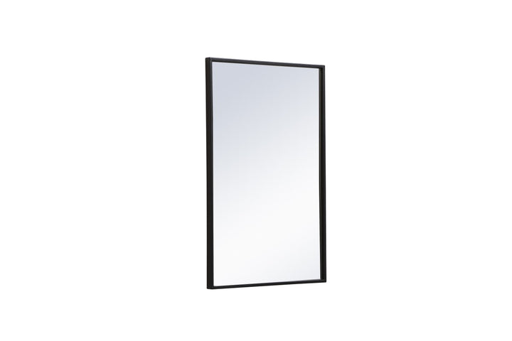 Metal Frame Rectangle Mirror 14X28 Inch In Silver