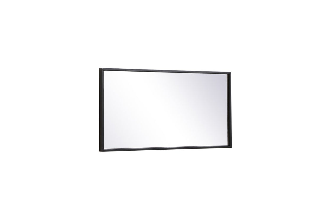 Metal Frame Rectangle Mirror 14X28 Inch In Black