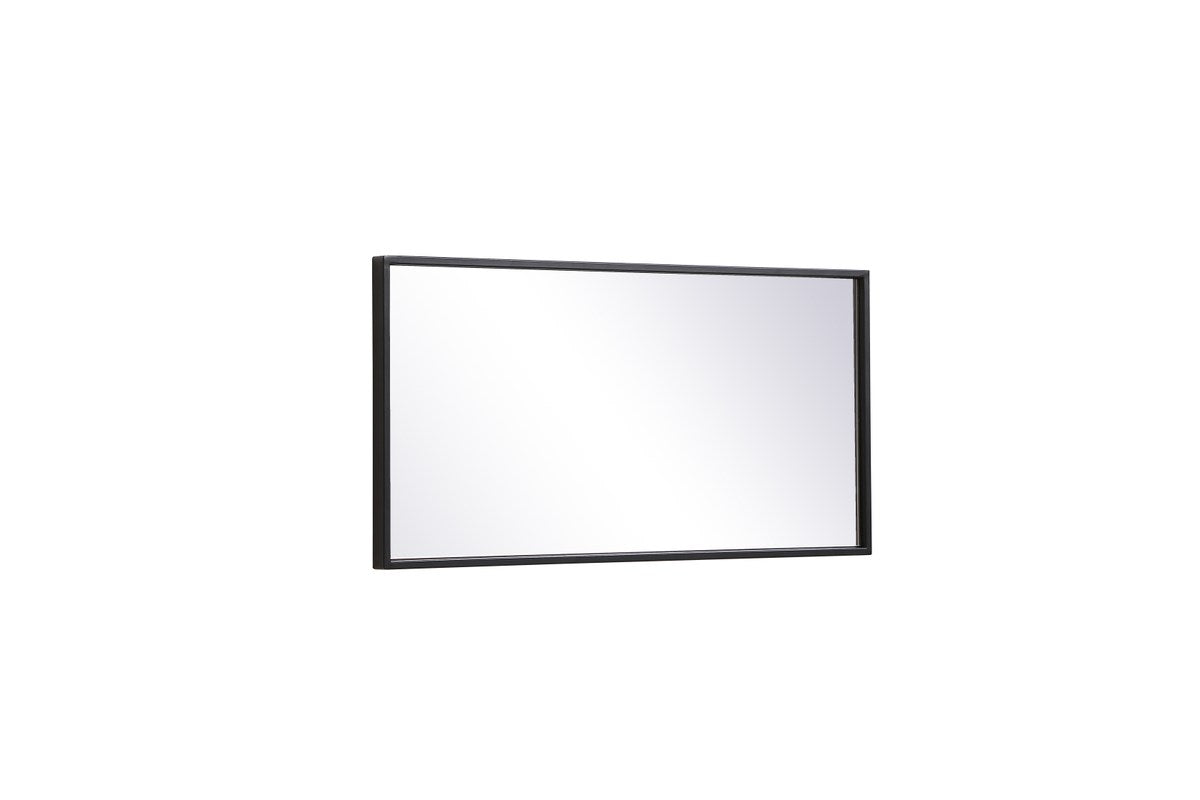 Metal Frame Rectangle Mirror 14X28 Inch In Black