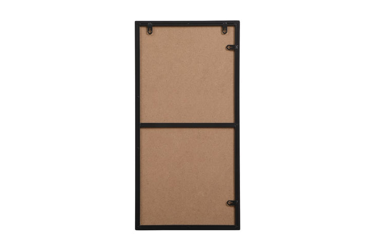 Metal Frame Rectangle Mirror 14X28 Inch In Black