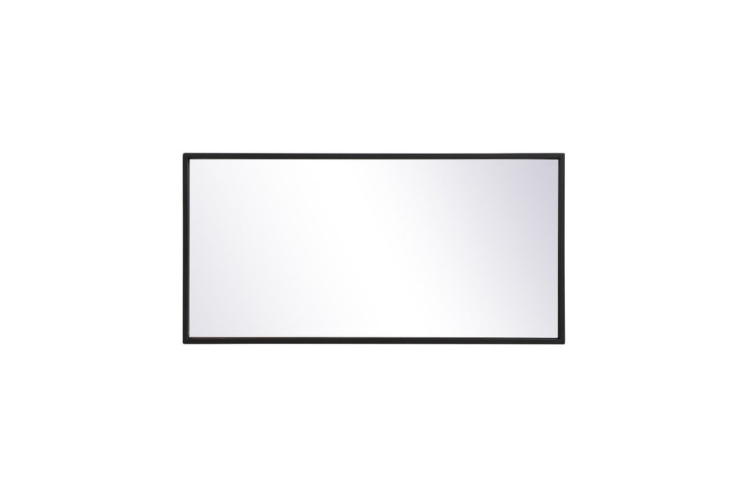 Metal Frame Rectangle Mirror 14X28 Inch In Black