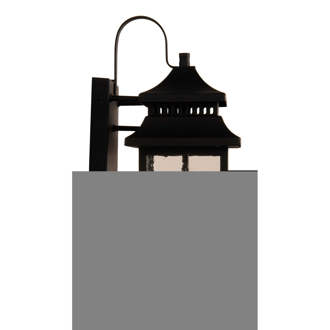 3 Light Large Outdoor Wall Mount in Textured Black