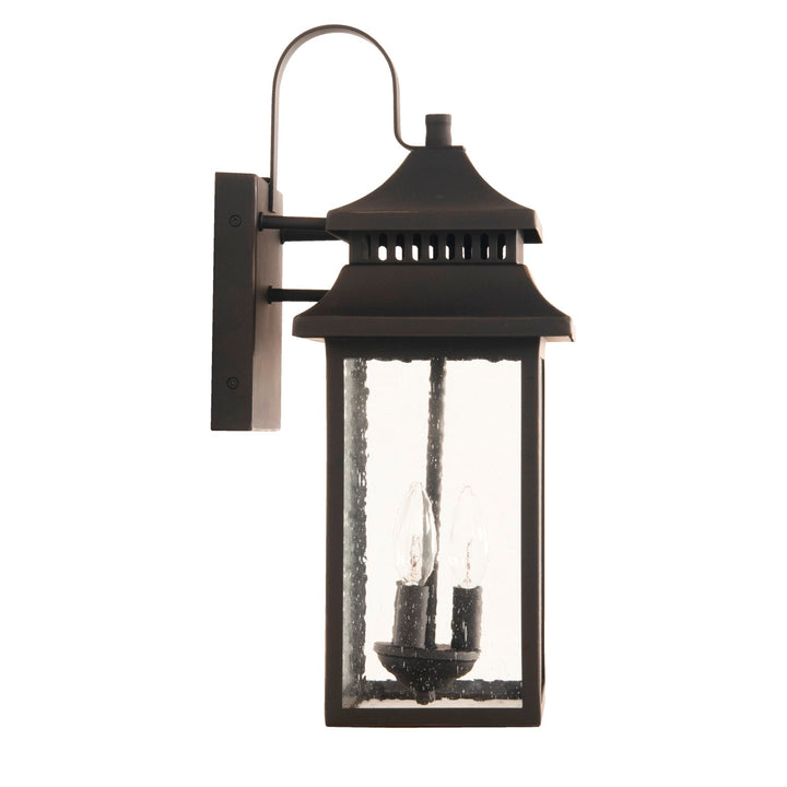 3 Light Large Outdoor Wall Mount in Dark Bronze Gilded