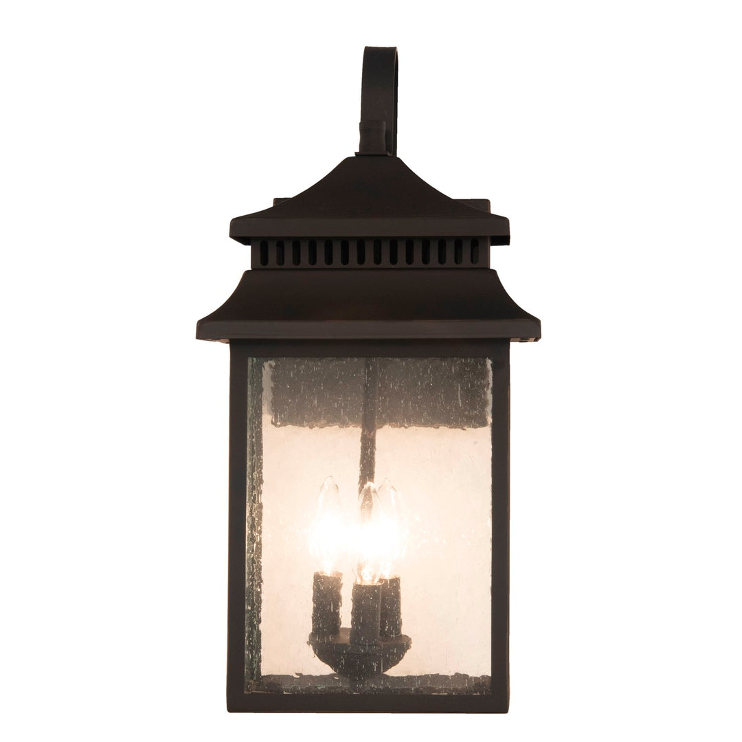 3 Light Large Outdoor Wall Mount in Dark Bronze Gilded