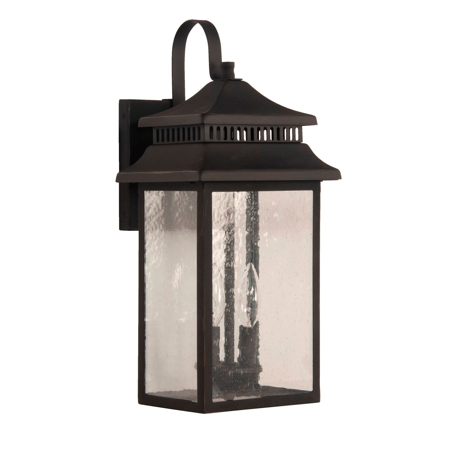 2 Light Medium Outdoor Wall Mount in Dark Bronze Gilded by Craftmade