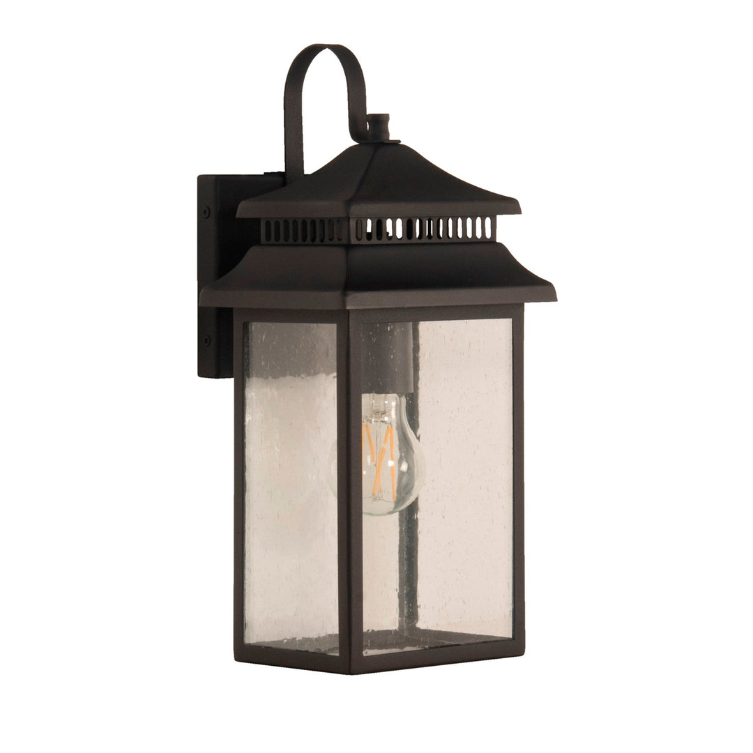 1 Light Small Outdoor Wall Mount in Textured Black by Craftmade