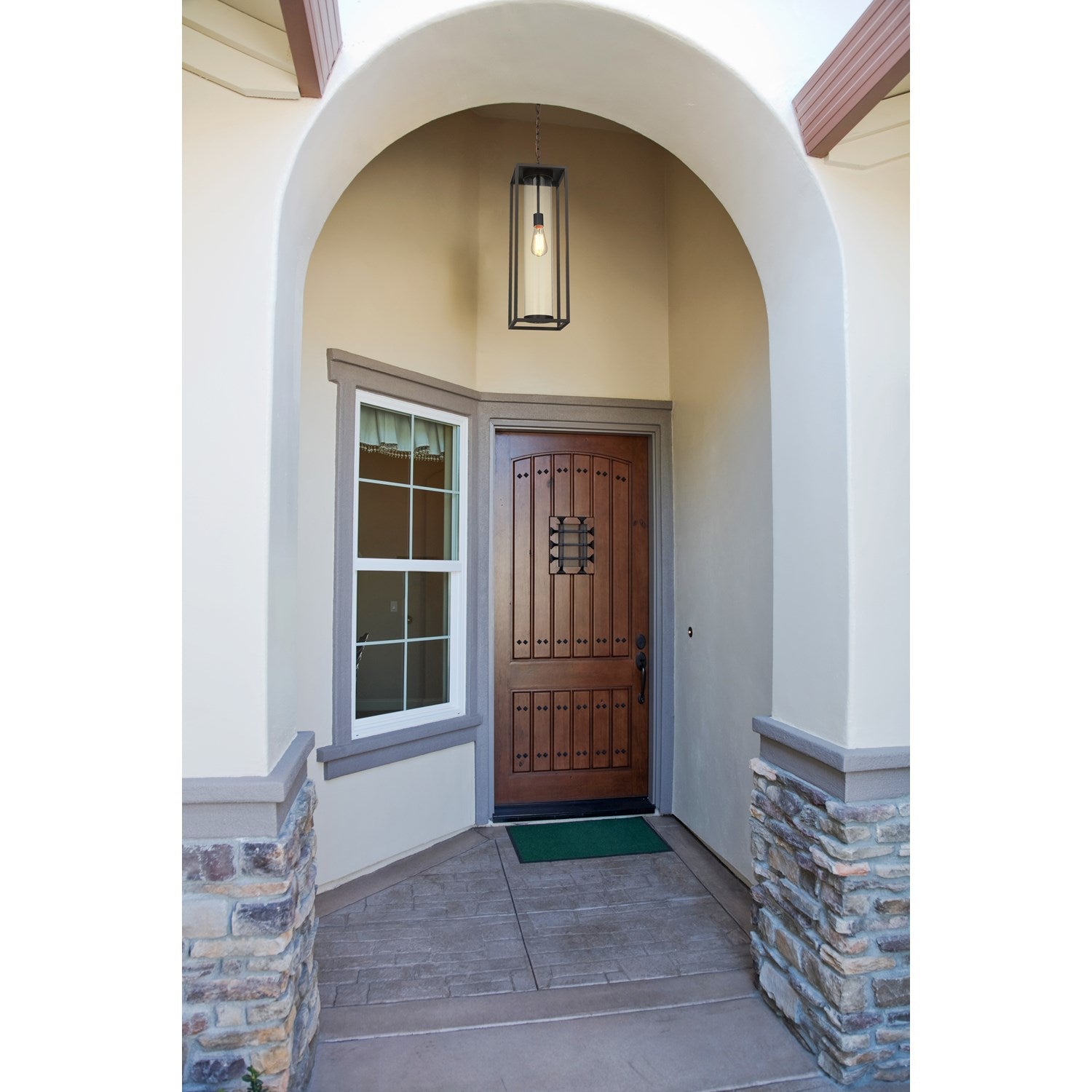 1 Light Outdoor Chain Mount Ceiling Fixture