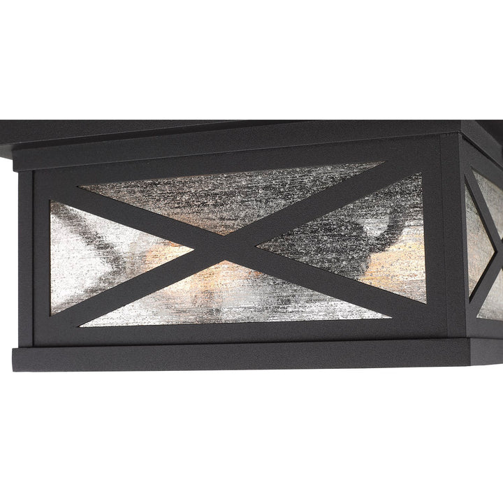 2 Light Outdoor Flush Ceiling Mount Fixture