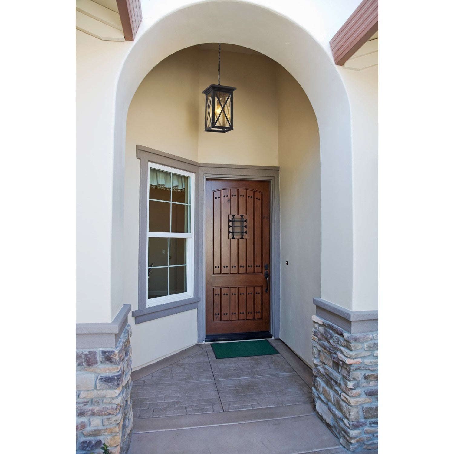 1 Light Outdoor Chain Mount Ceiling Fixture