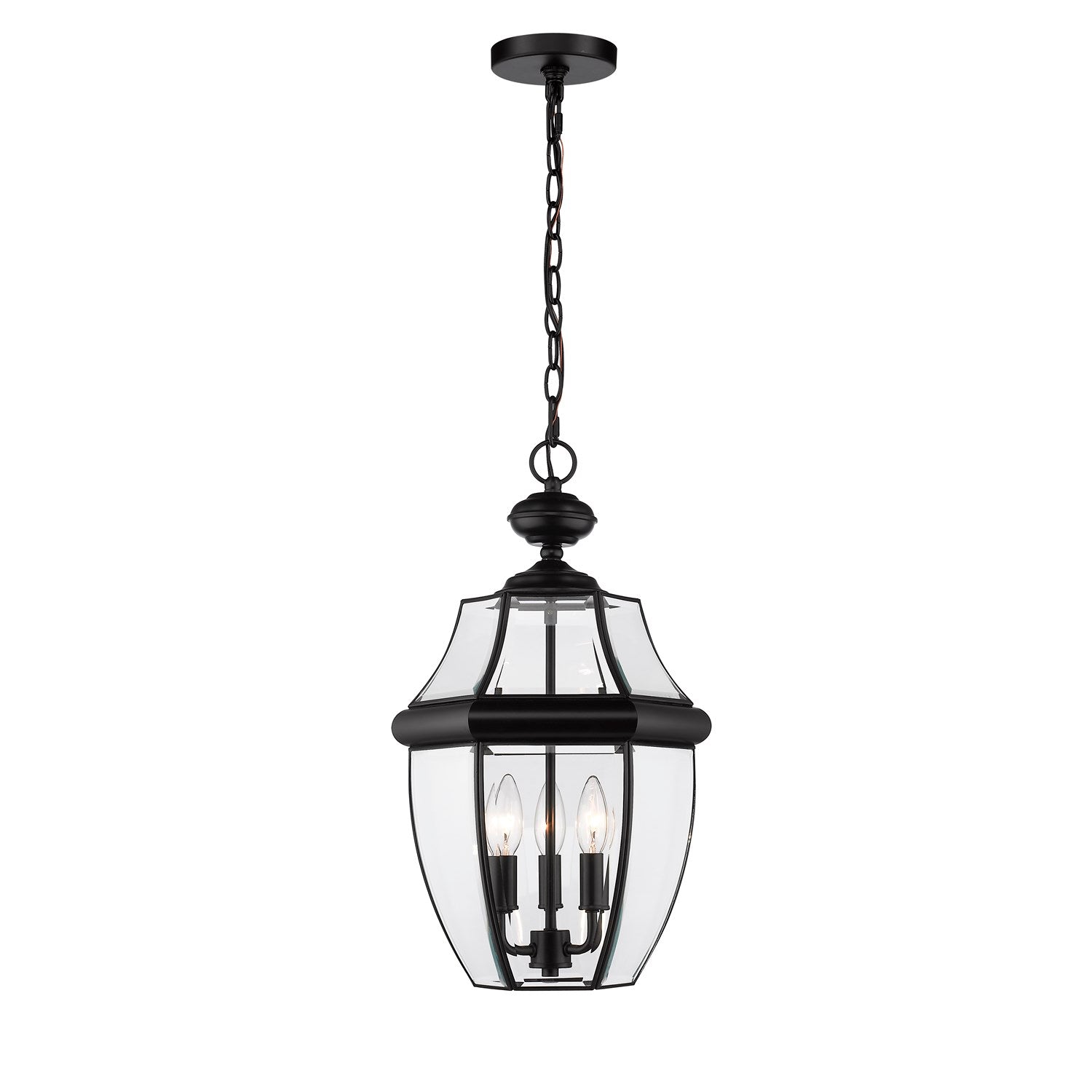 3 Light Outdoor Chain Mount Ceiling Fixture