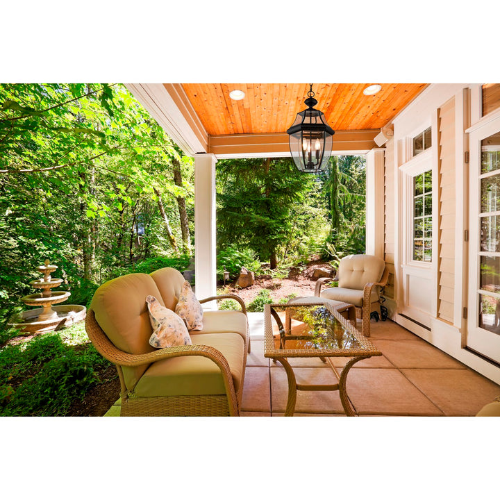 3 Light Outdoor Chain Mount Ceiling Fixture