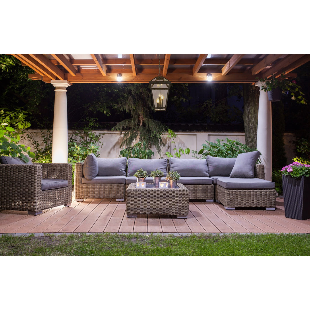 3 Light Outdoor Chain Mount Ceiling Fixture