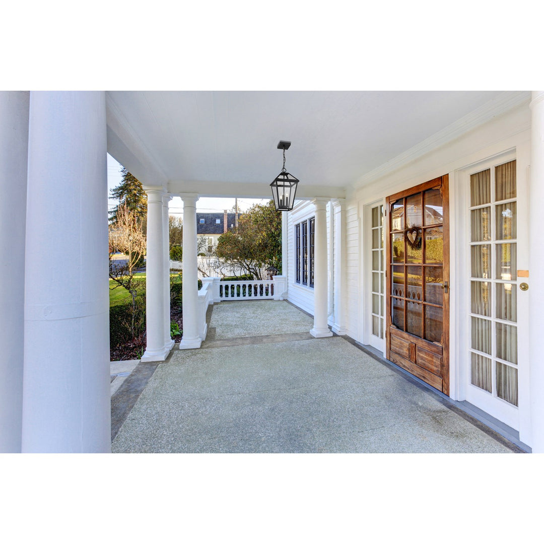3 Light Outdoor Chain Mount Ceiling Fixture