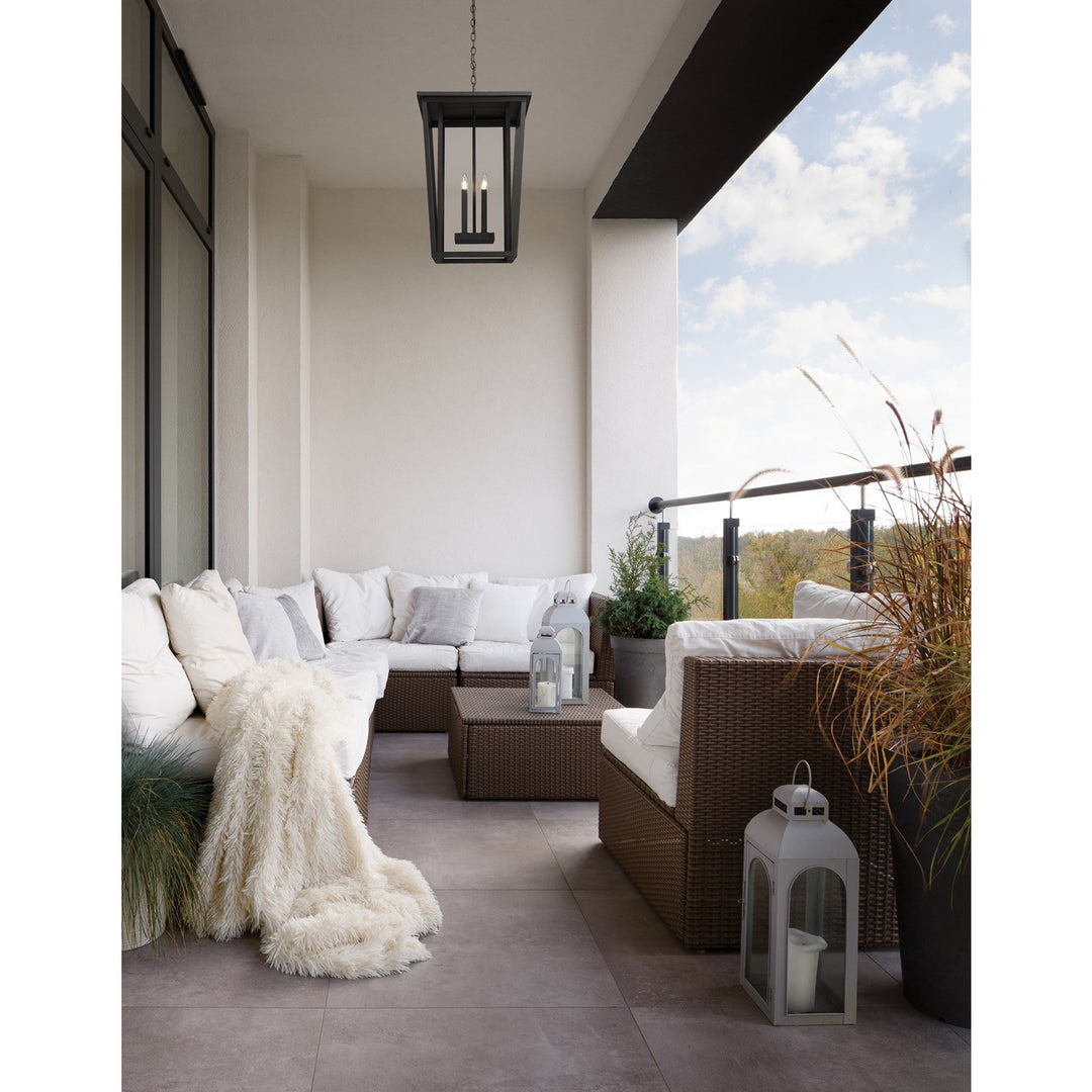 4 Light Outdoor Chain Mount Ceiling Fixture