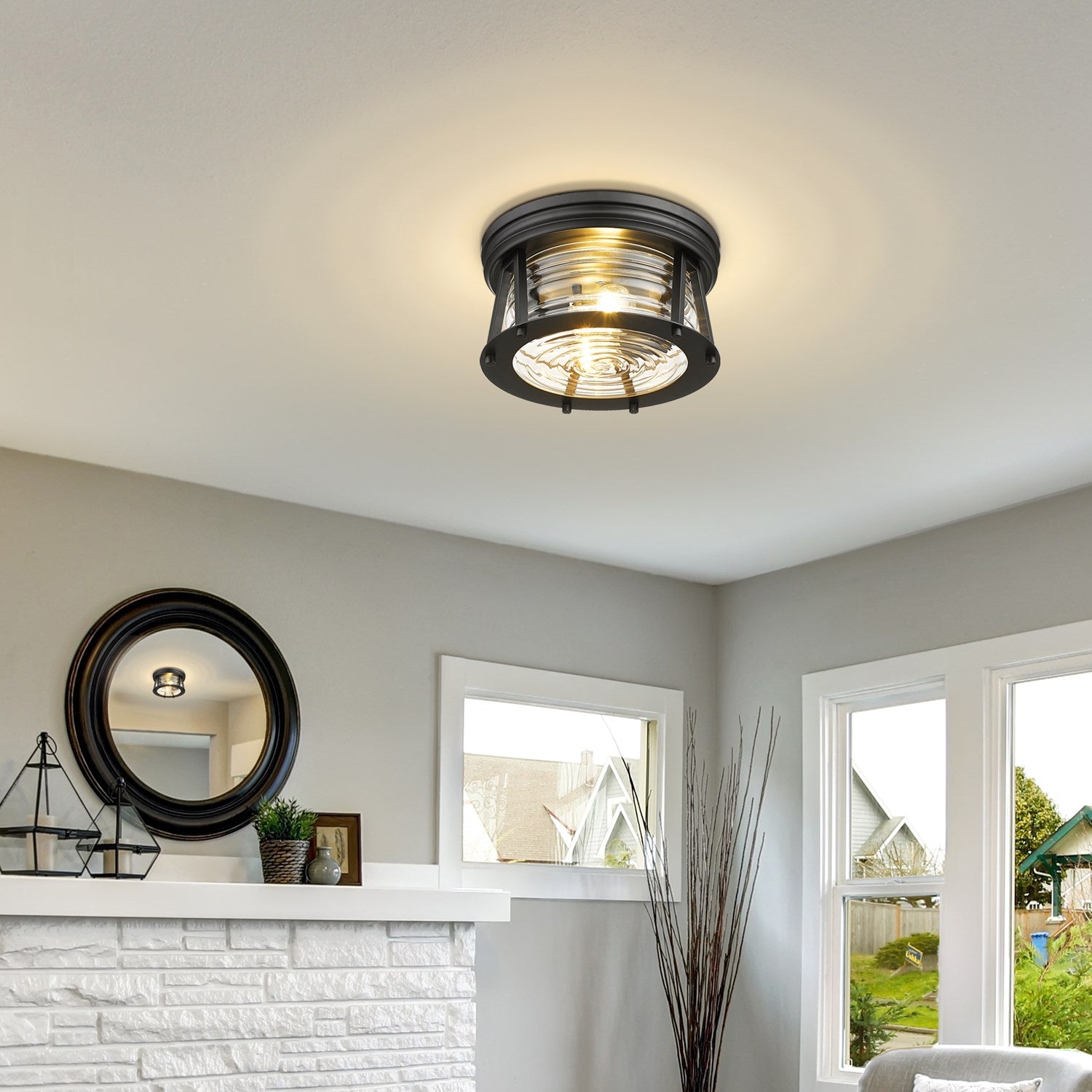 2 Light Flush Mount