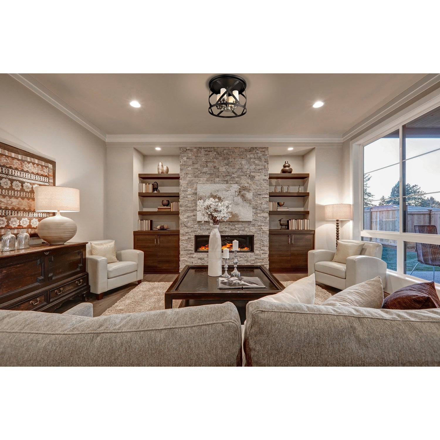 4 Light Flush Mount