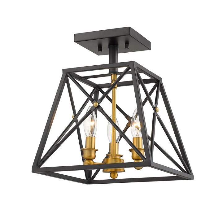 3 Light Semi Flush Mount