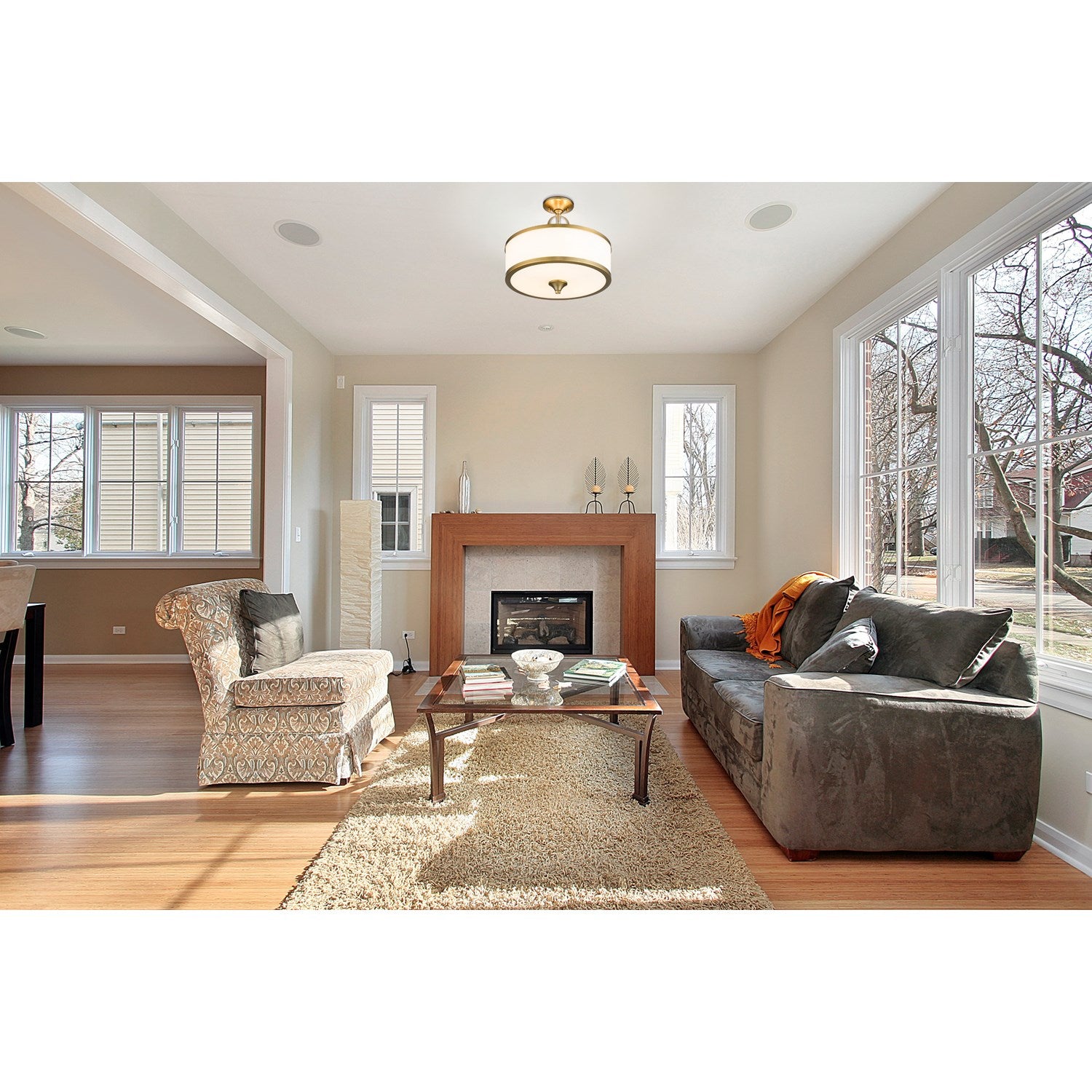 3 Light Semi Flush Mount