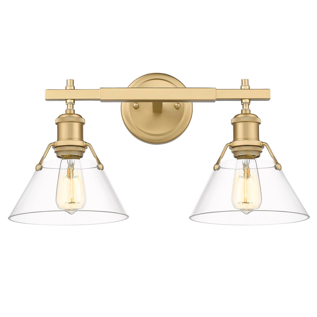 Orwell 2 Light Bath Vanity by Golden