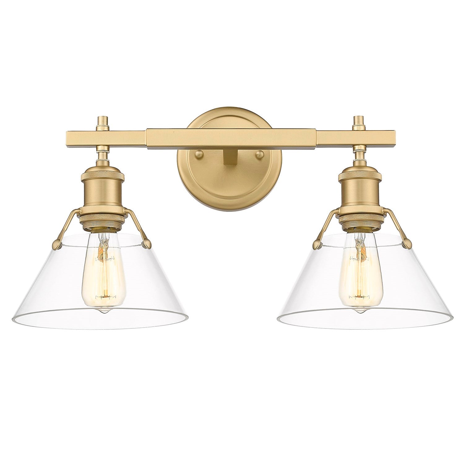 Orwell 2 Light Bath Vanity by Golden