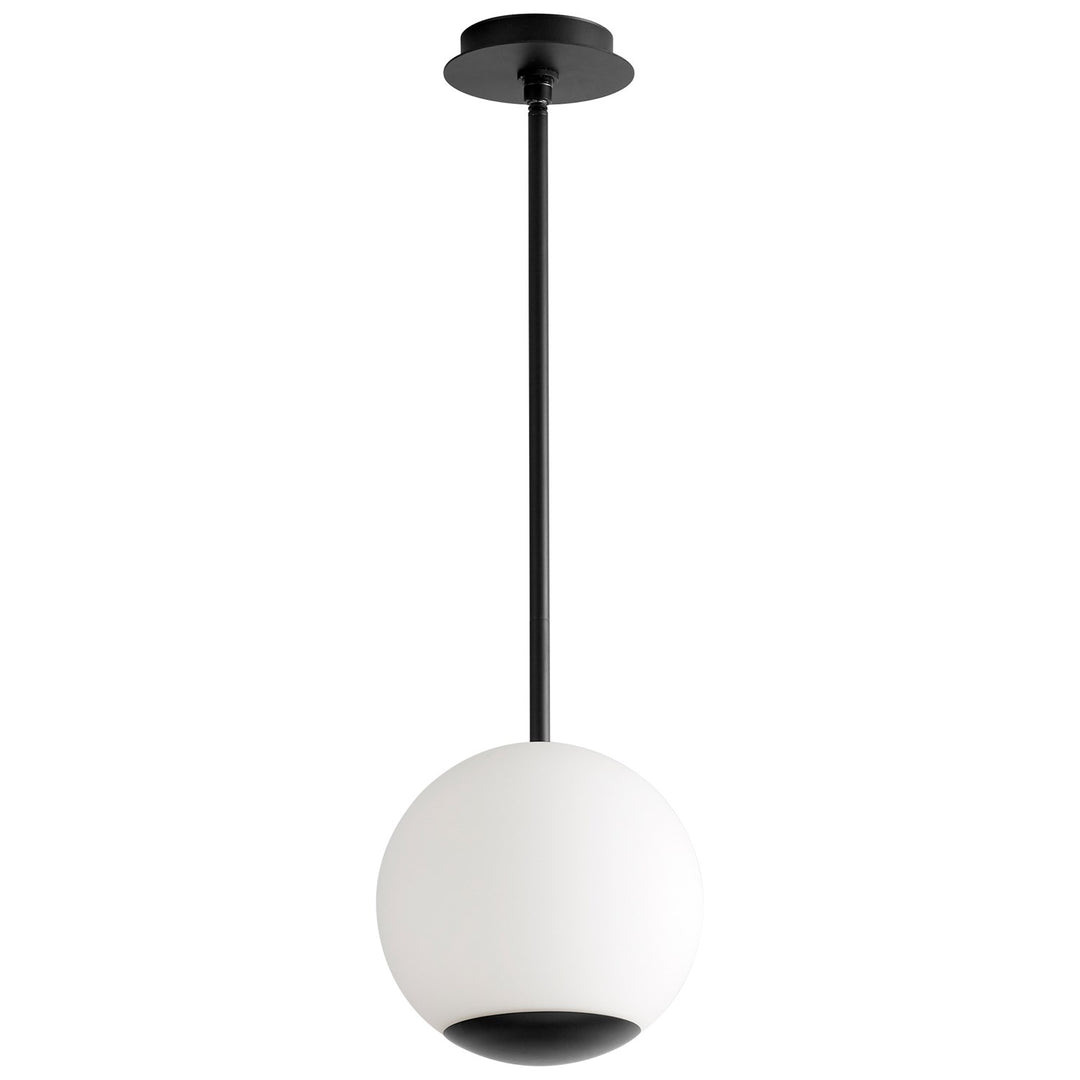 10in Opal Pend - Bk by Oxygen Lighting