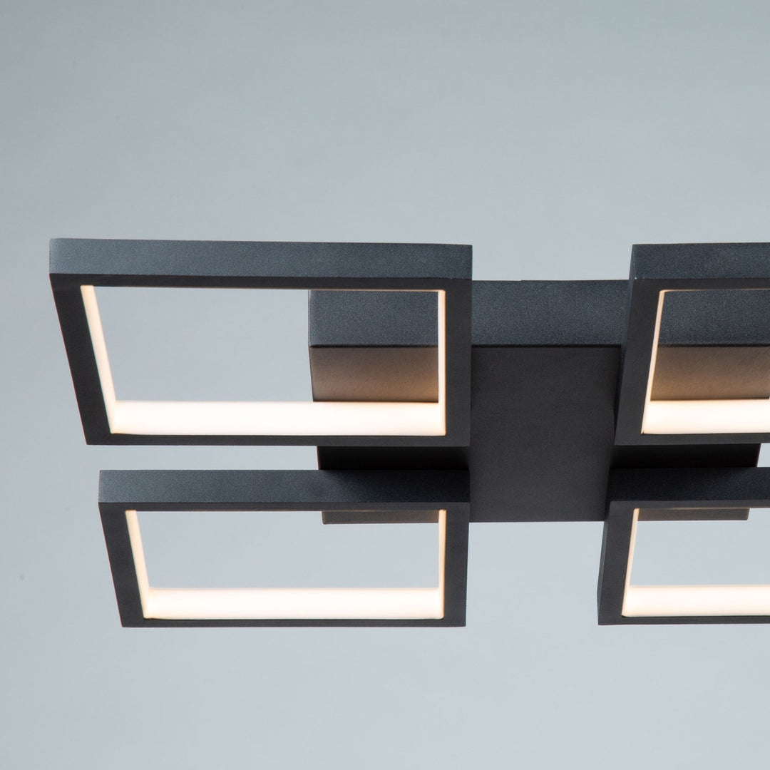 24W Led Flush Mount Black