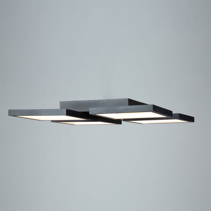 24W Led Flush Mount Black