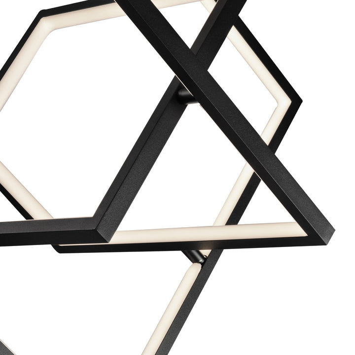 24W Led Pendant Black