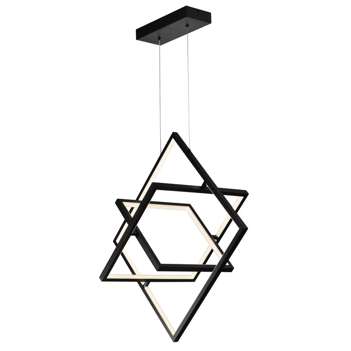 24W Led Pendant Black