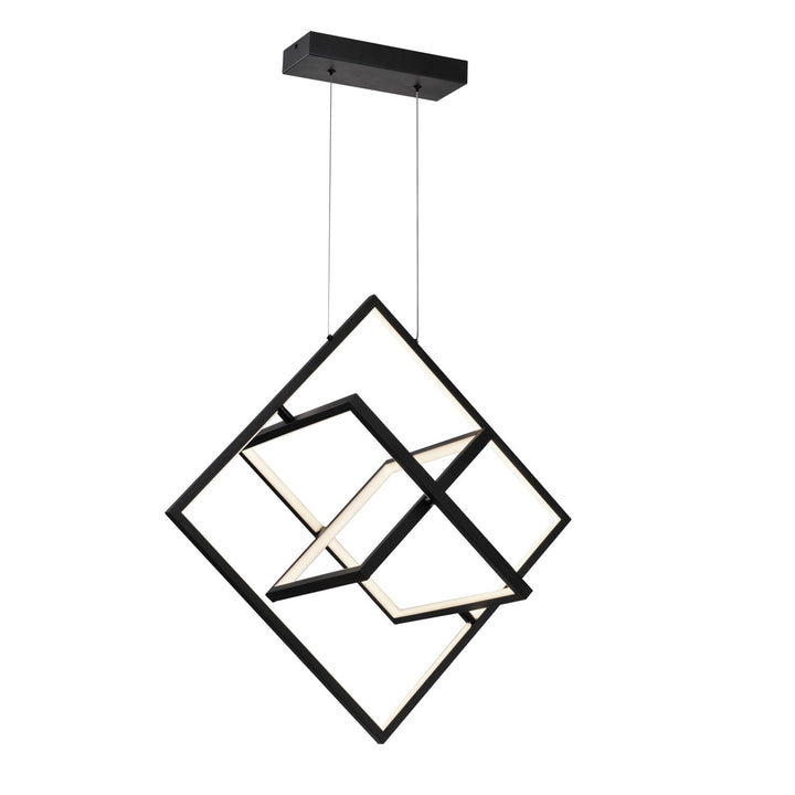 24W Led Pendant Black