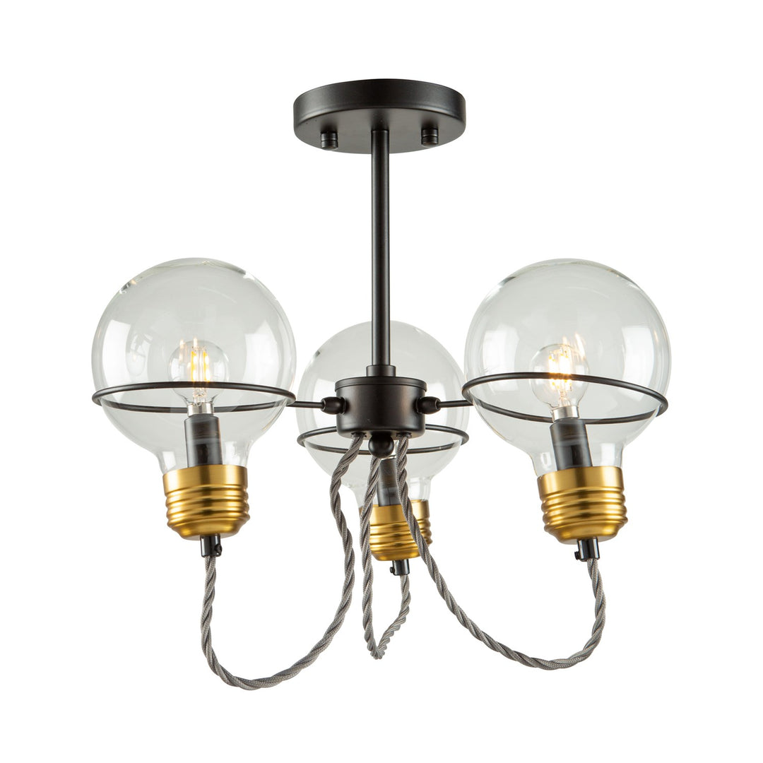 3 Light Semi-Flush Mount by Artcraft