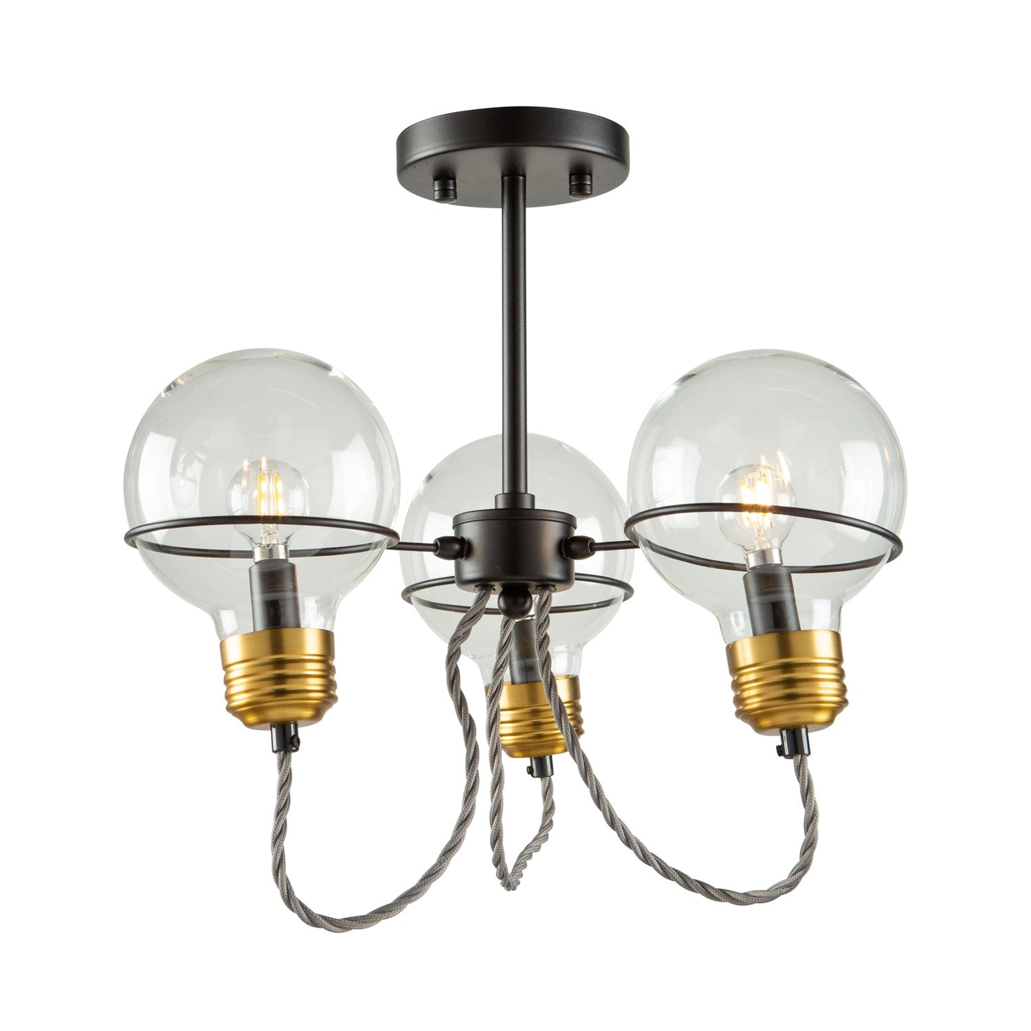 3 Light Semi-Flush Mount by Artcraft