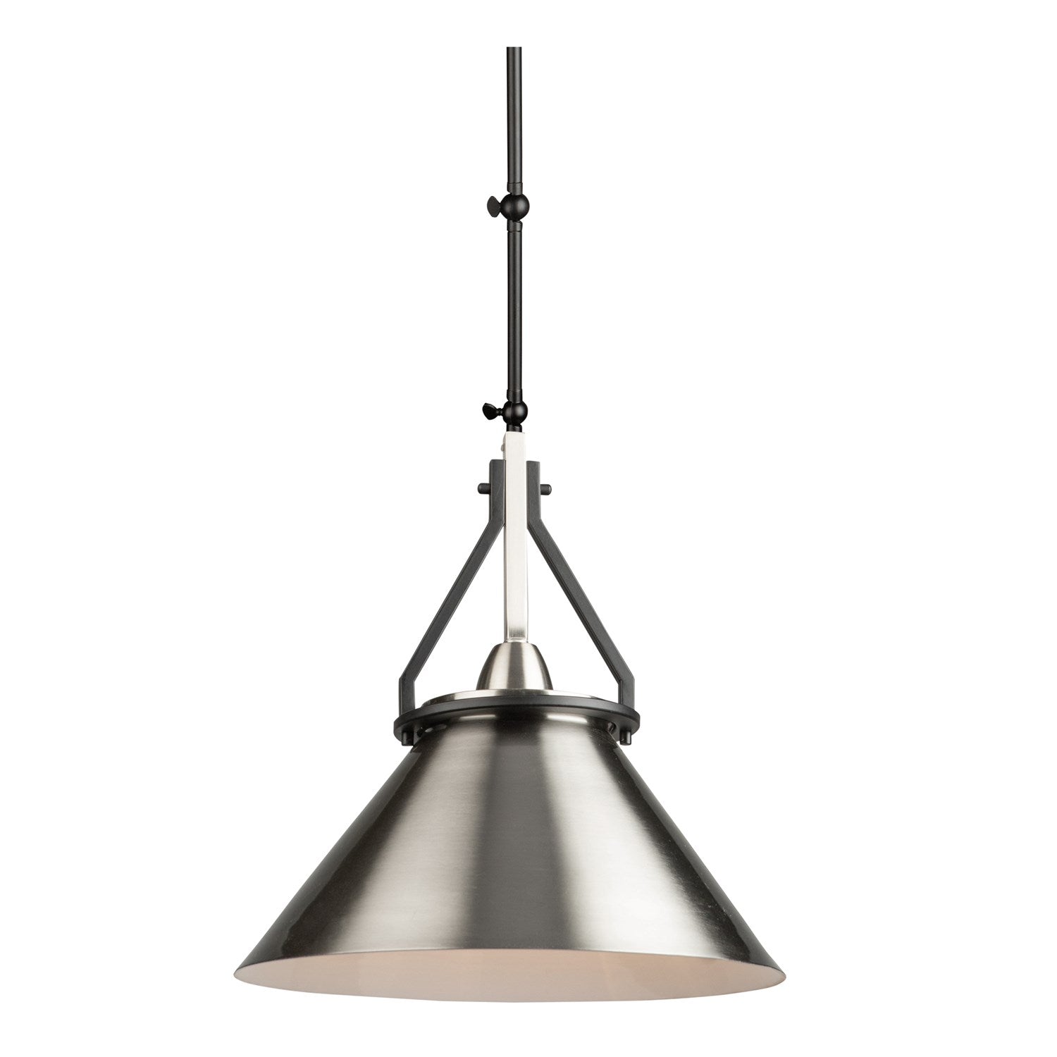 1 Light Sconce/Pendant Black And Brushed Nickel by Artcraft