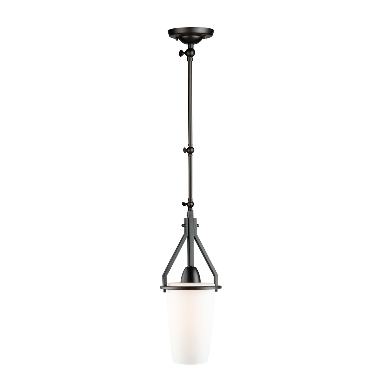 1 Light Sconce/Pendant Black (Cylinder Glassware) by Artcraft